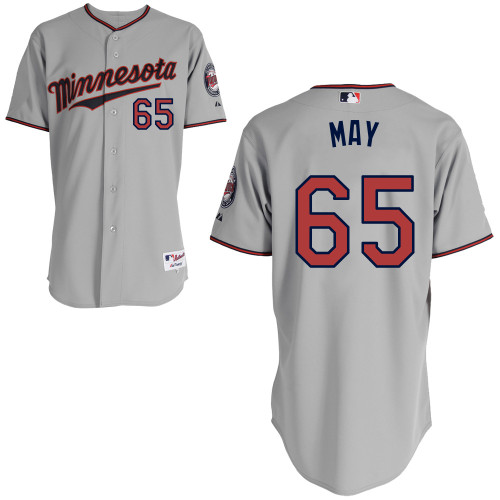 Trevor May #65 MLB Jersey-Minnesota Twins Men's Authentic 2014 ALL Star Road Gray Cool Base Baseball Jersey